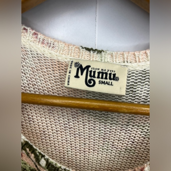 Show Me Your Mumu Bonfire Sweater Hydrangea Blooms Knit Small - Picture 4 of 6